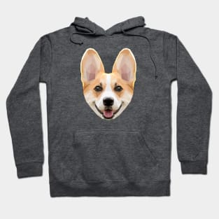 Low Poly Corgi Head Hoodie